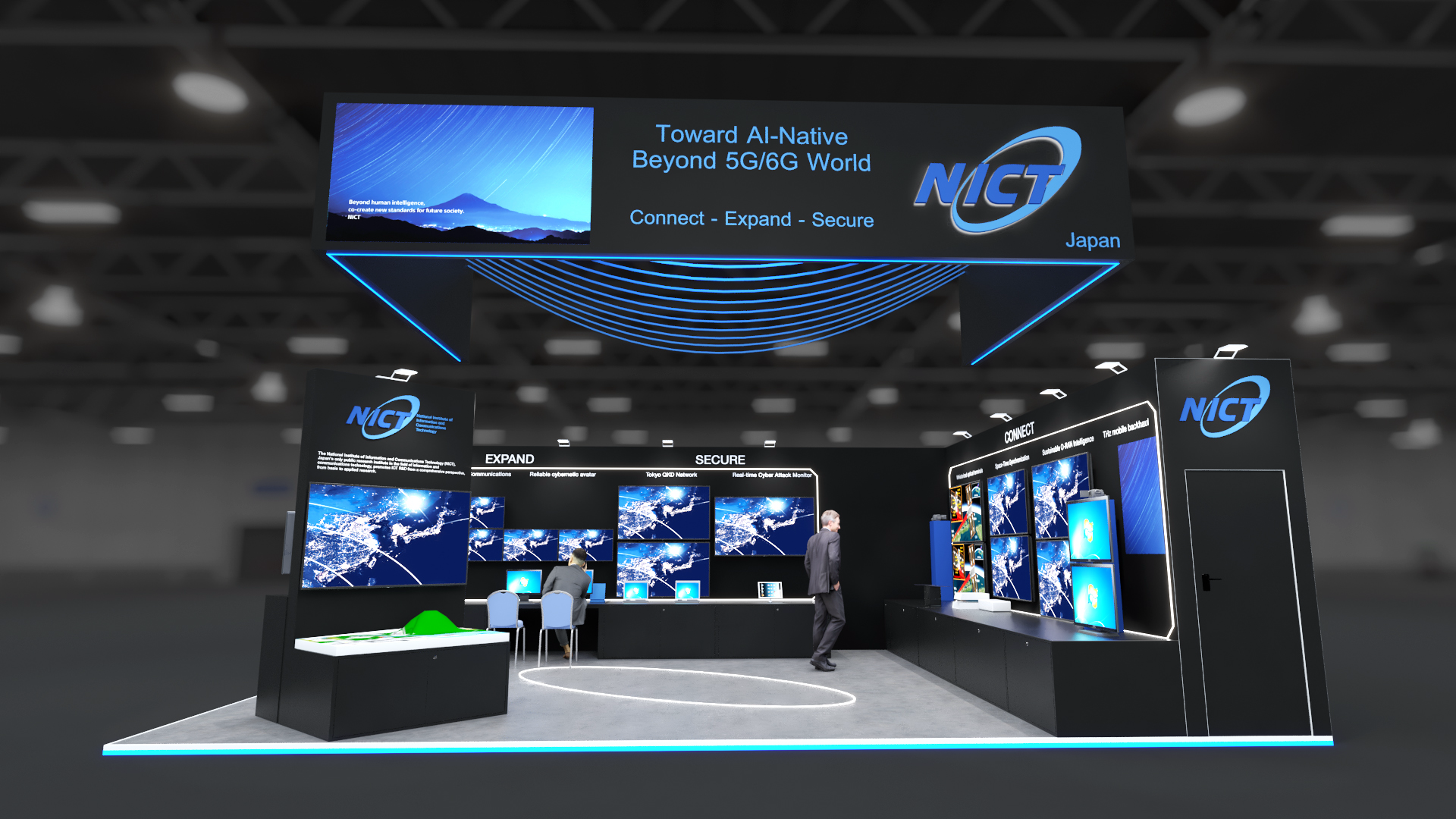 NICT booth at MWC Barcelona 2026