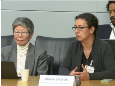 Presentation by Secretary General Harayama and Guest Expert Researcher Merve Hickok
